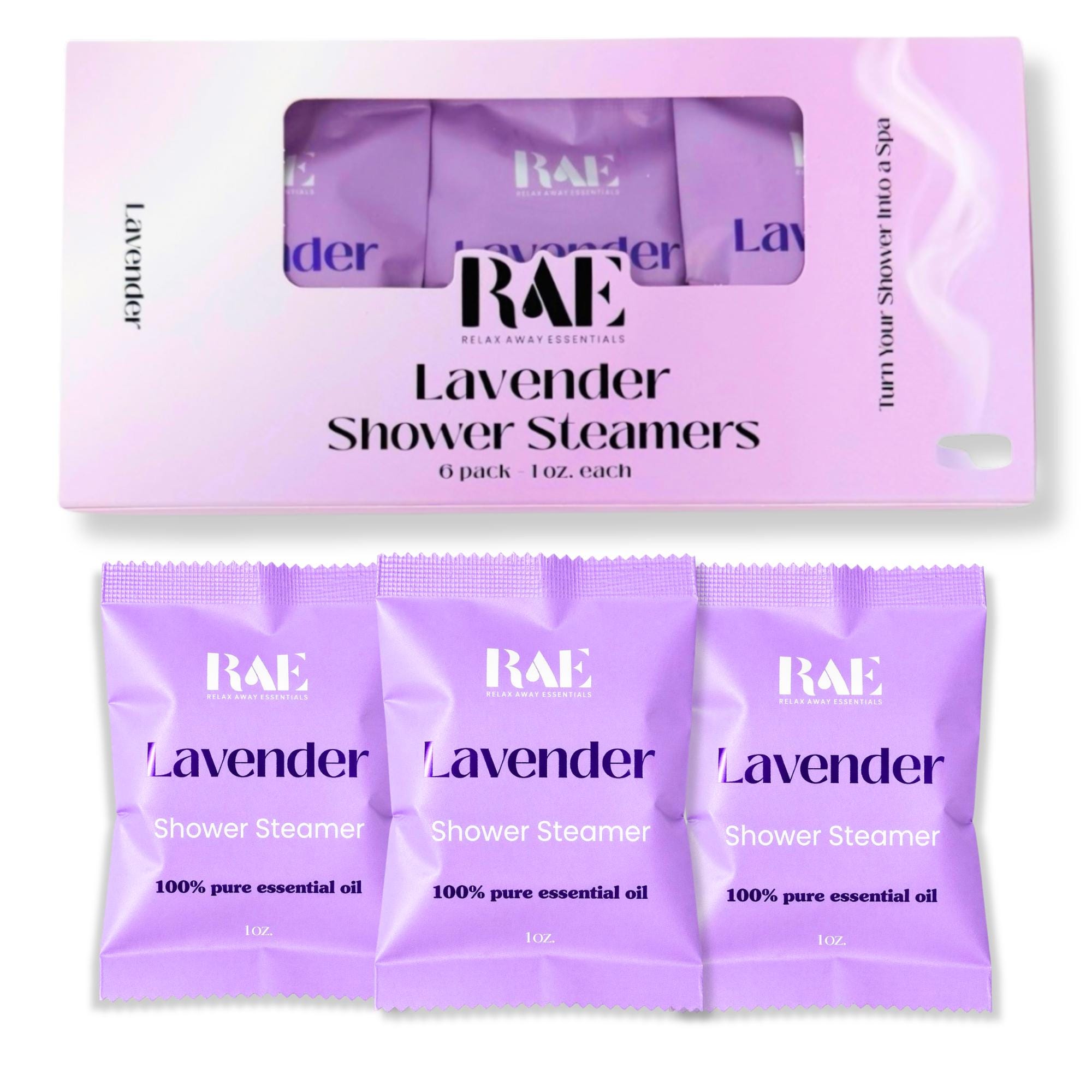 6 Pack | Relax | Shower Steamers | Aromatherapy | Lavender Essential Oil | Sleepy | Spa Gift | Handmade gift | Natural | Vegan