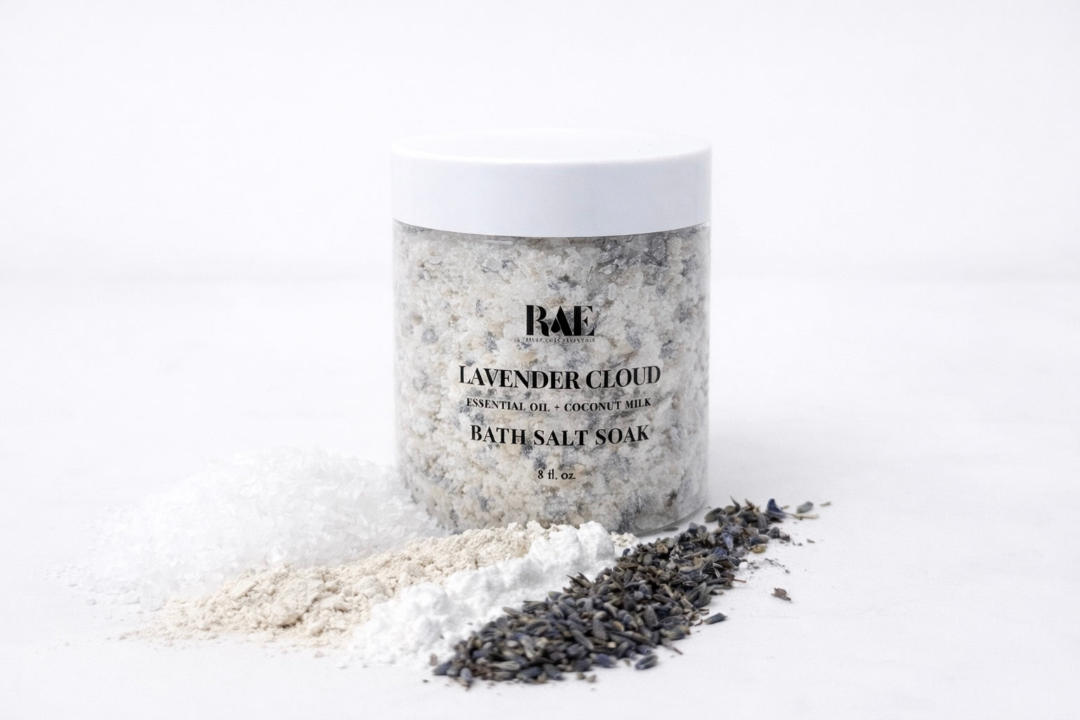 Bath Salt Soak - Natural Ingredients - Floral Botanicals - Clay - Coconut Milk