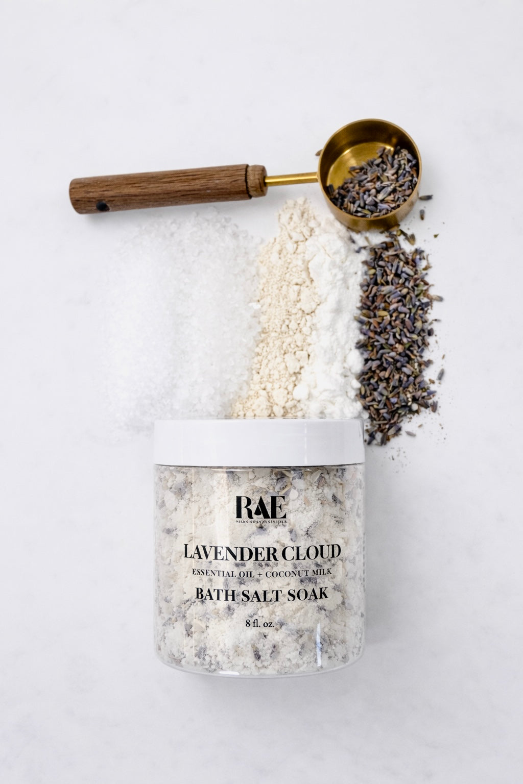 Bath Salt Soak - Natural Ingredients - Floral Botanicals - Clay - Coconut Milk
