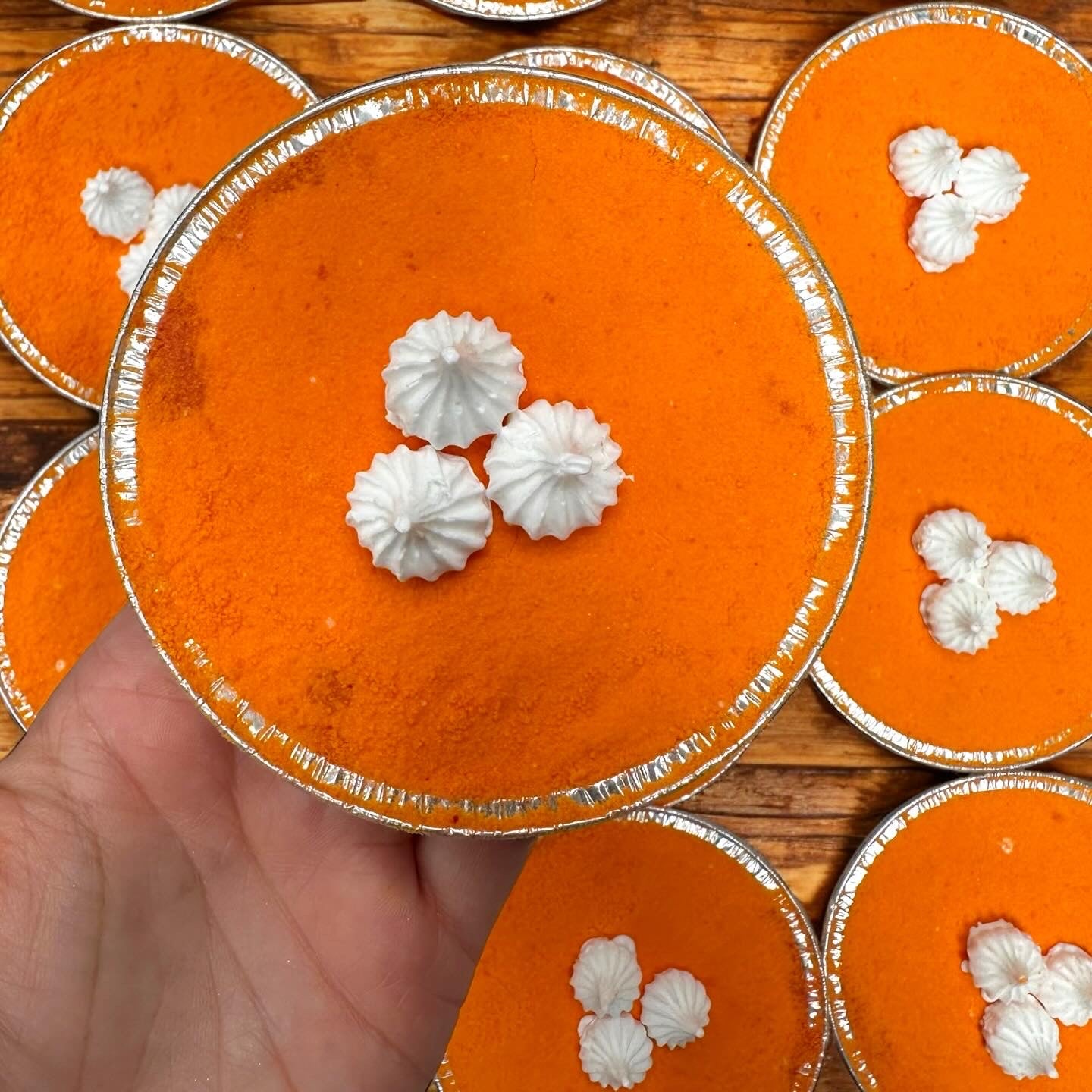 Pumpkin Pie Bath Bomb with Soap Topper