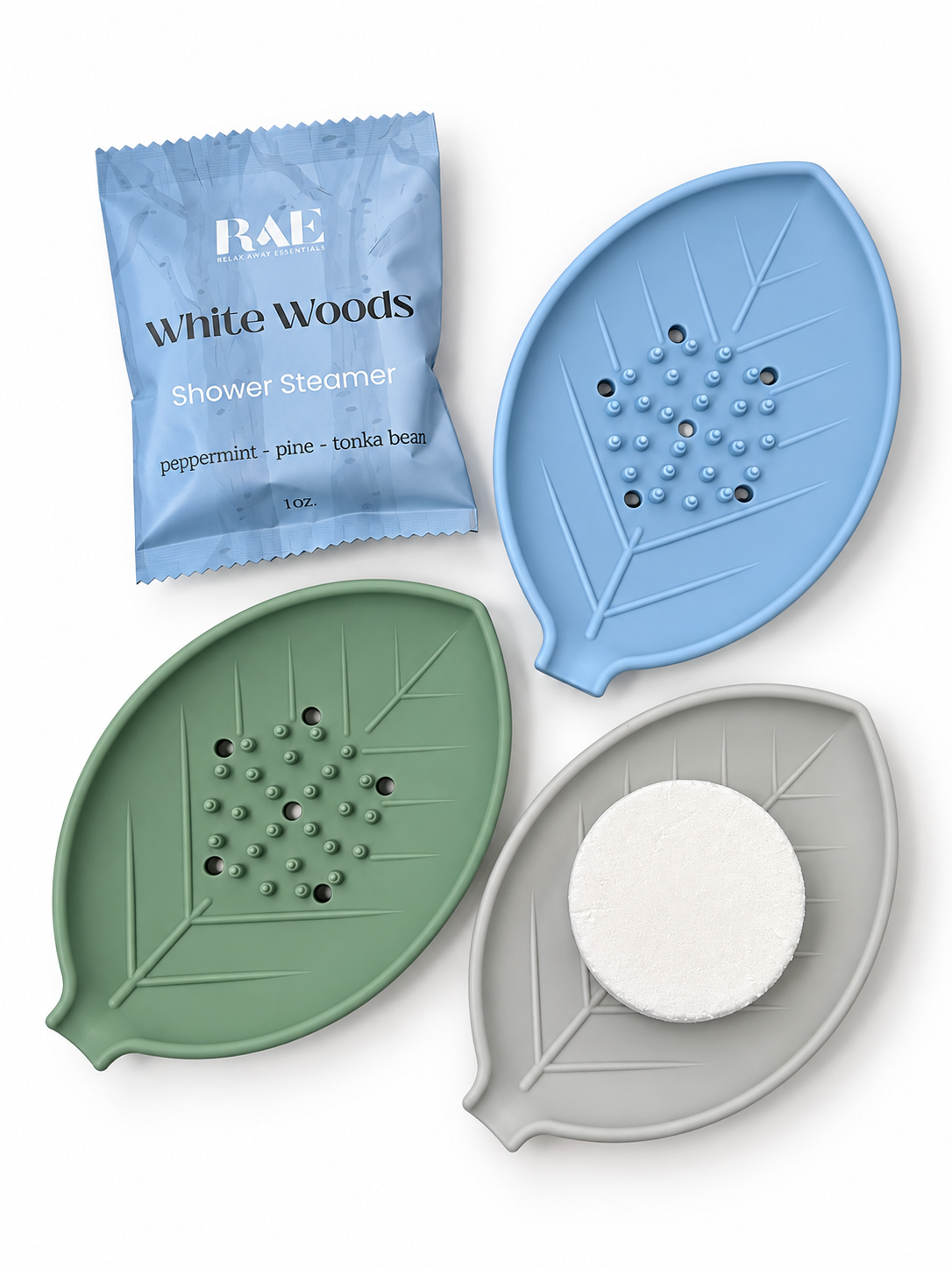 Leaf Silicone Shower Steamer Tray
