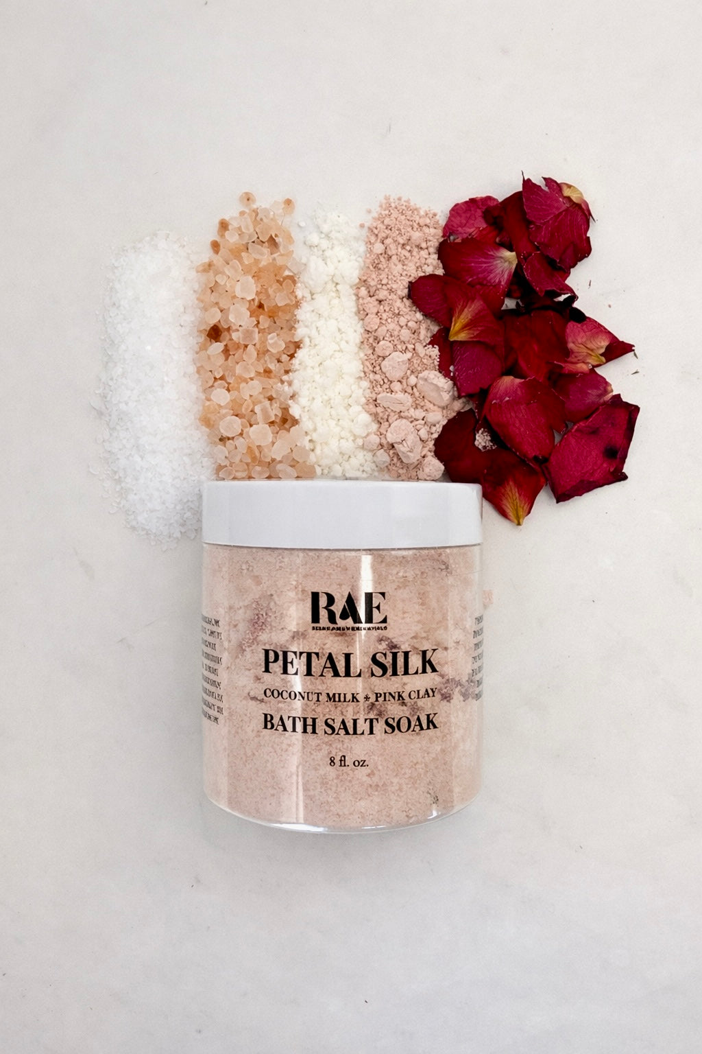 Bath Salt Soak - Natural Ingredients - Floral Botanicals - Clay - Coconut Milk