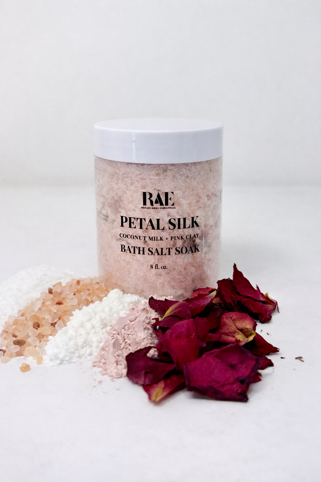 Bath Salt Soak - Natural Ingredients - Floral Botanicals - Clay - Coconut Milk