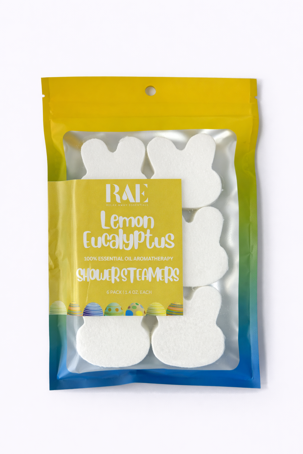 Easter Bunny Shower Steamers 6 Pack - Easter Gift - Aromatherapy - Lavender - Eucalyptus - Lemon Eucalyptus - Spring Shower Bomb
