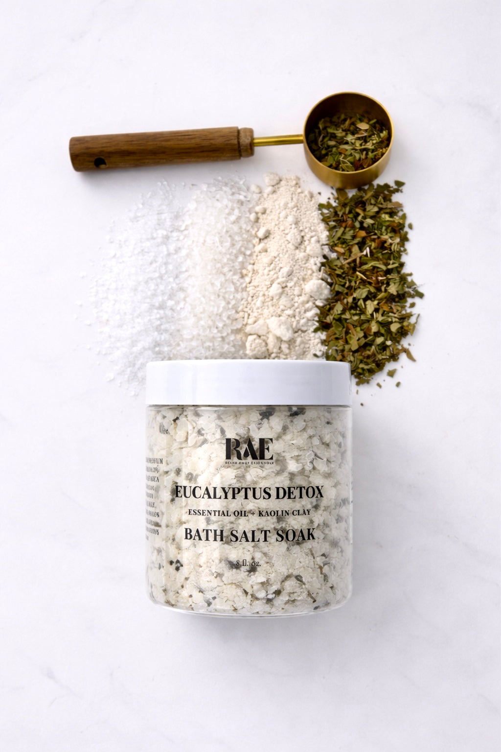 Bath Salt Soak - Natural Ingredients - Floral Botanicals - Clay - Coconut Milk