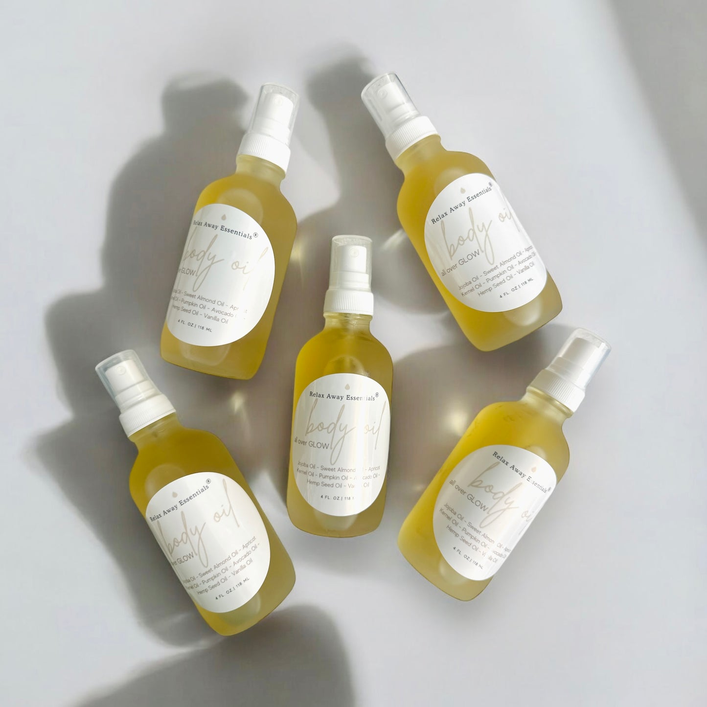 Spray Body Oil | All Over Glow Oil | Natural Oil | Skin Care | 4 oz. | Spa Gift for her | Silky Skin Oil | After Shower Oil