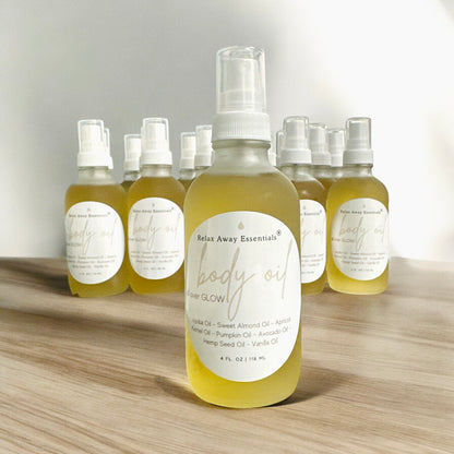 Spray Body Oil | All Over Glow Oil | Natural Oil | Skin Care | 4 oz. | Spa Gift for her | Silky Skin Oil | After Shower Oil