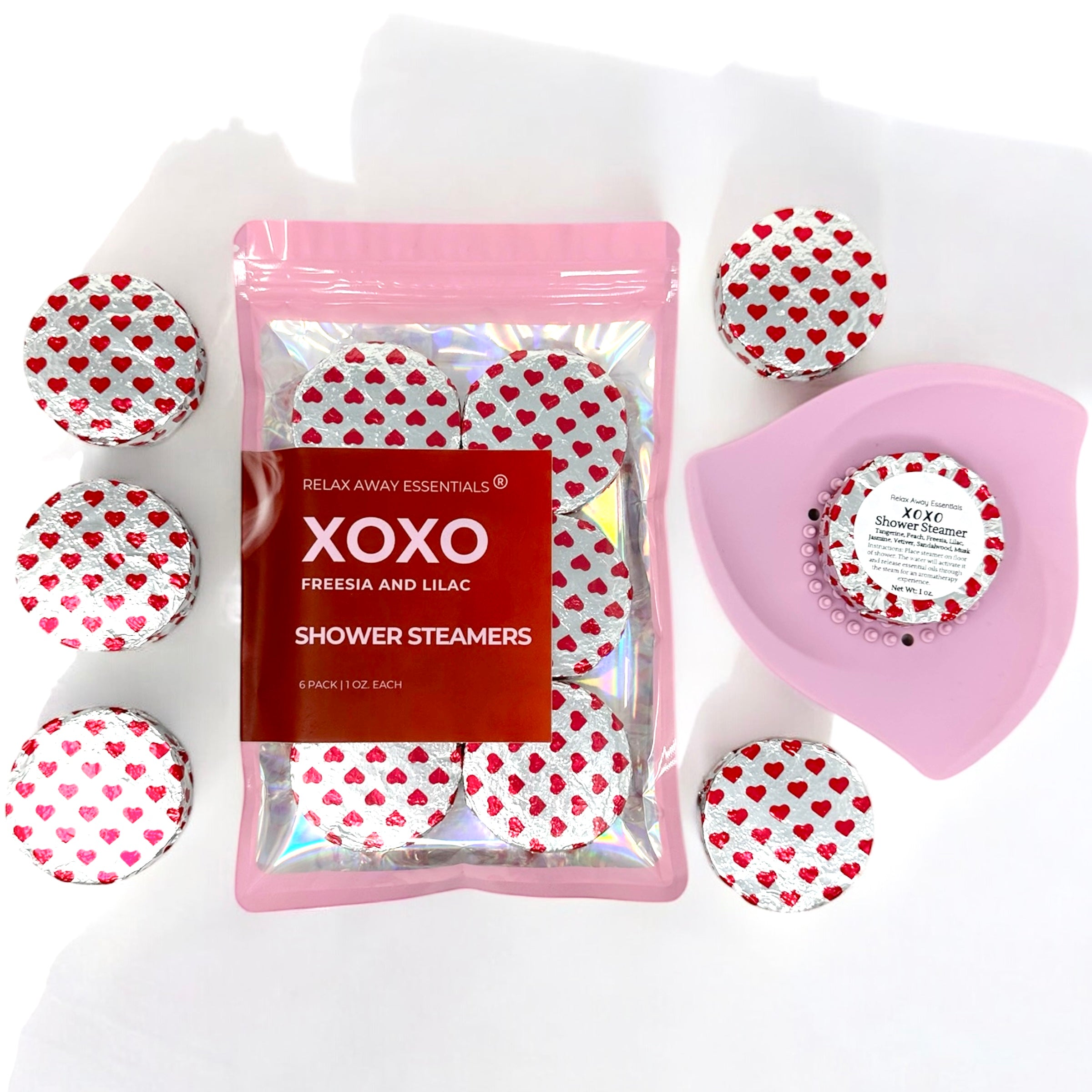 XOXO Shower Steamers 6 Pack - Freesia and Lilac