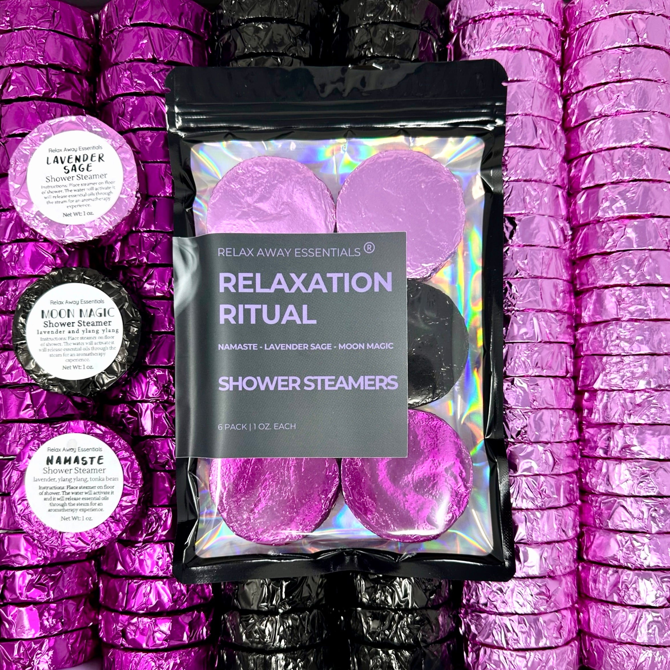 Relaxation Ritual Shower Steamers 6 Pack | Lavender Variety Pack