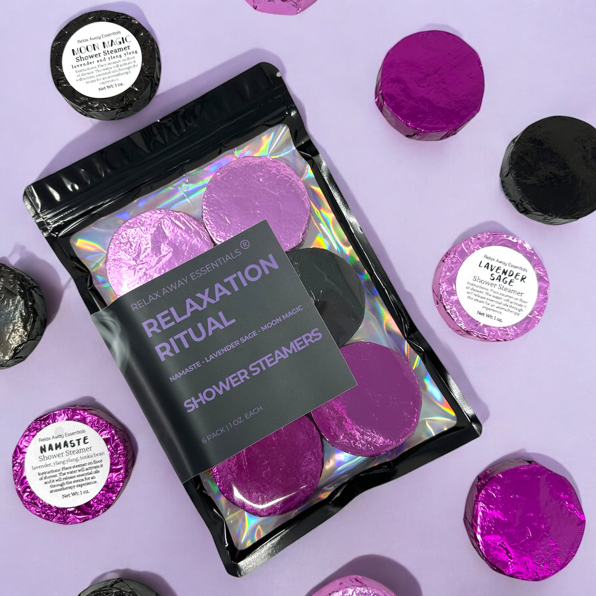 Relaxation Ritual Shower Steamers 6 Pack | Lavender Variety Pack ...