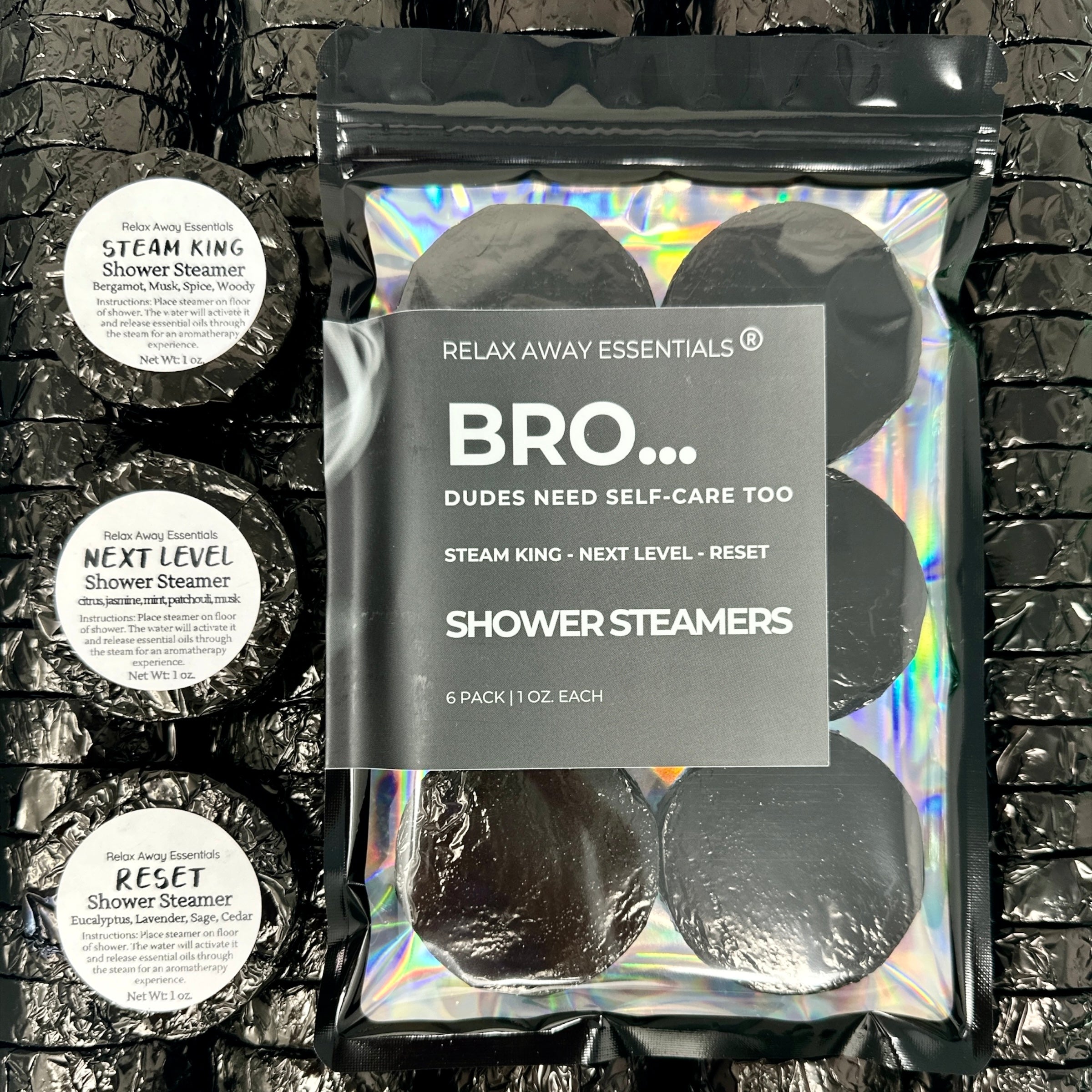 Bro... Dudes Need Self-Care Too Shower Steamers 6 Pack