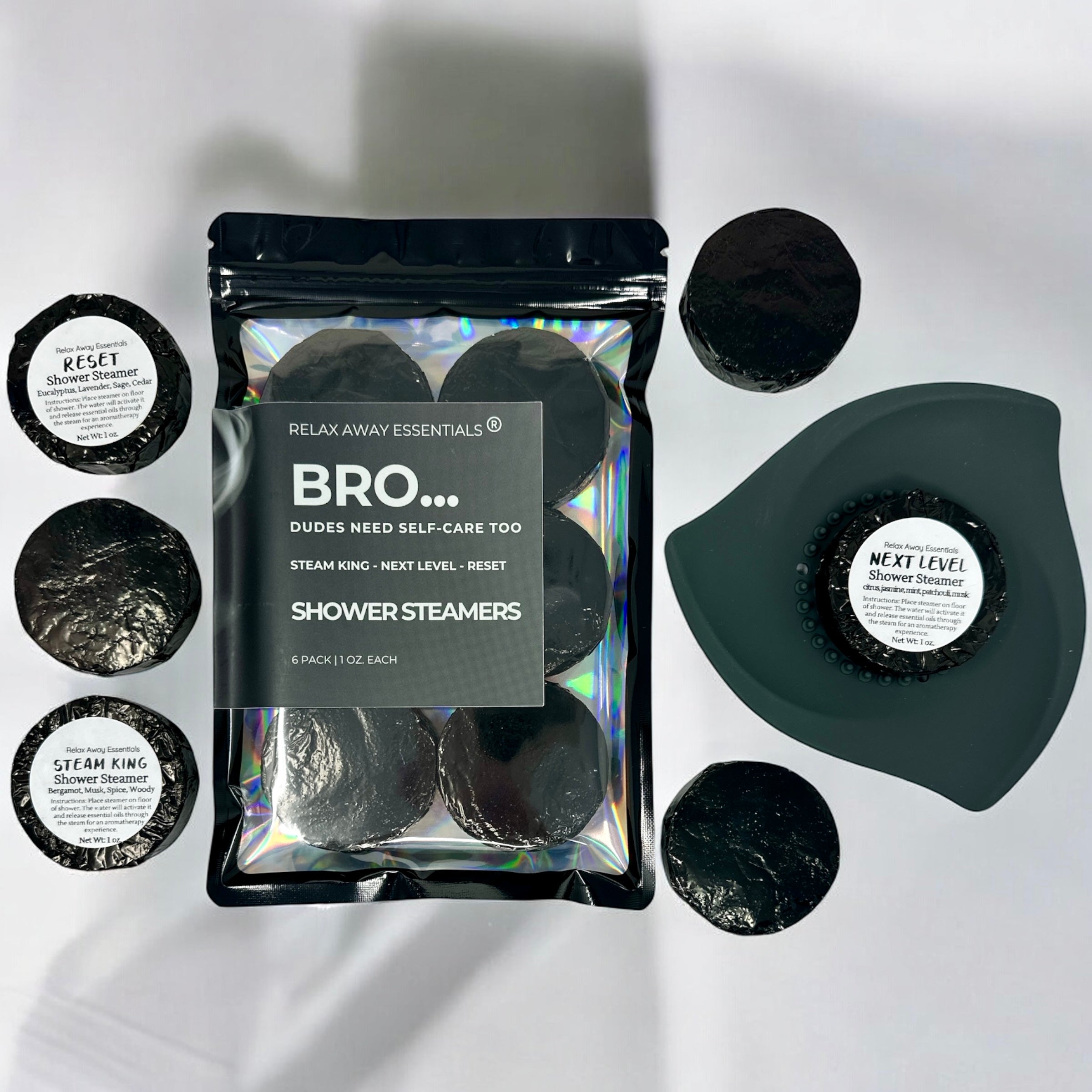 Bro... Dudes Need Self-Care Too Shower Steamers 6 Pack