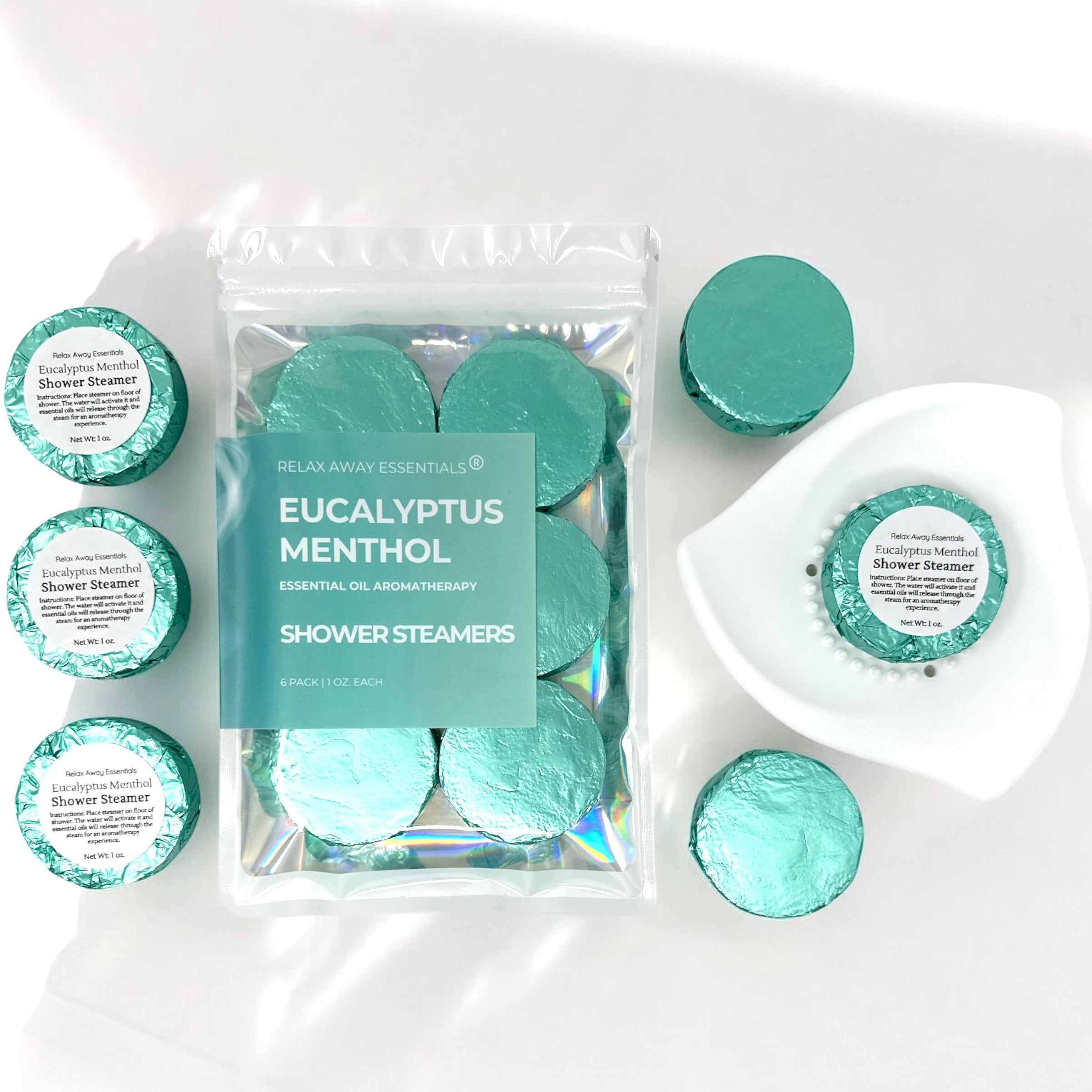 Eucalyptus Menthol Shower Steamers 6 Pack