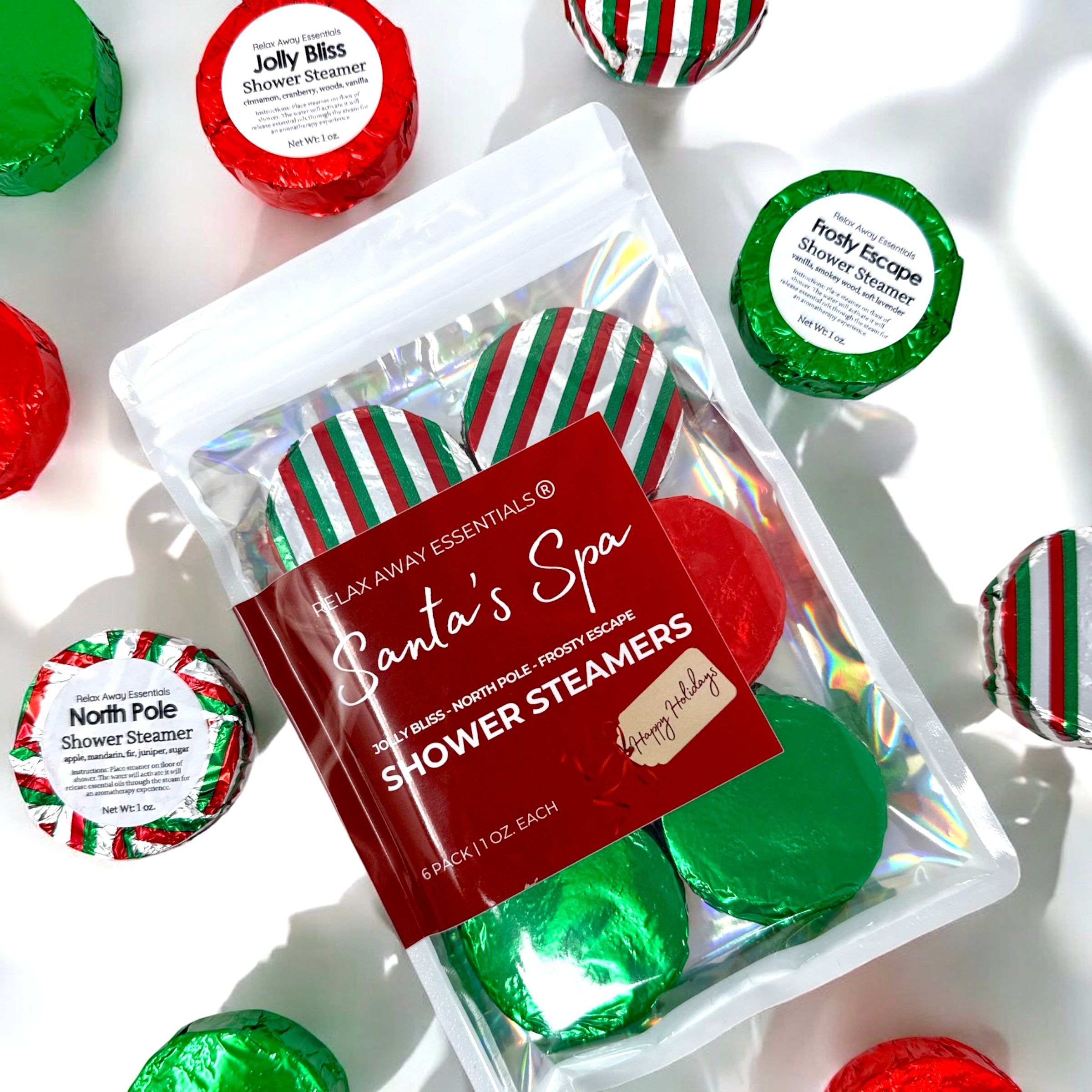 Santa's Spa Shower Steamers 6 Pack