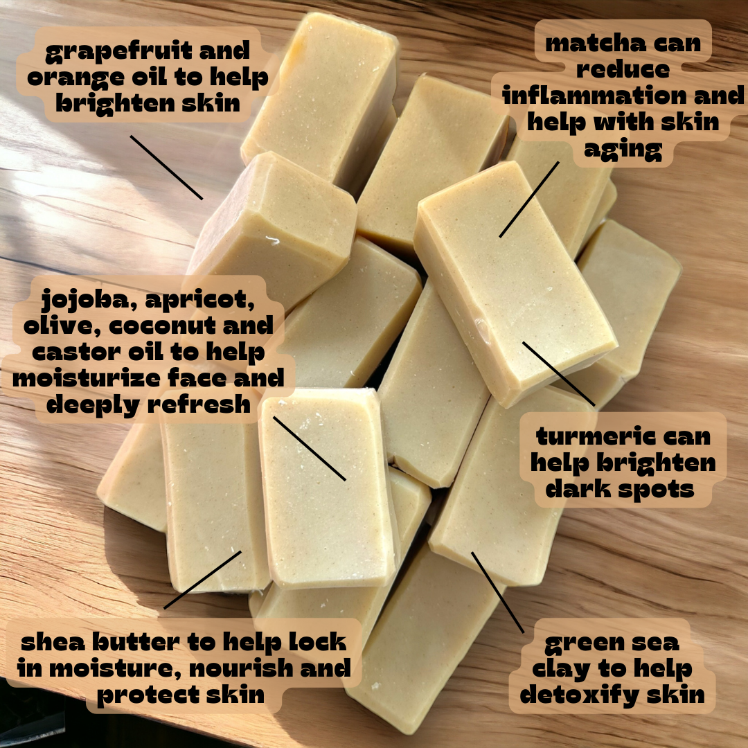 a.m. facial mini bar soap | essential oils | citrus | turmeric | skin care | face cleanser | wellness gift | natural ingredients