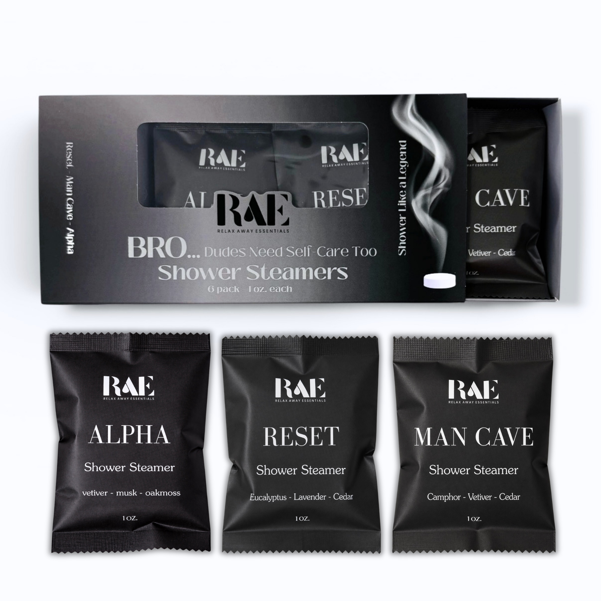 Bro... Dudes Need Self-Care Too Shower Steamers 6 Pack - Gift for Him - Men Shower Tablets