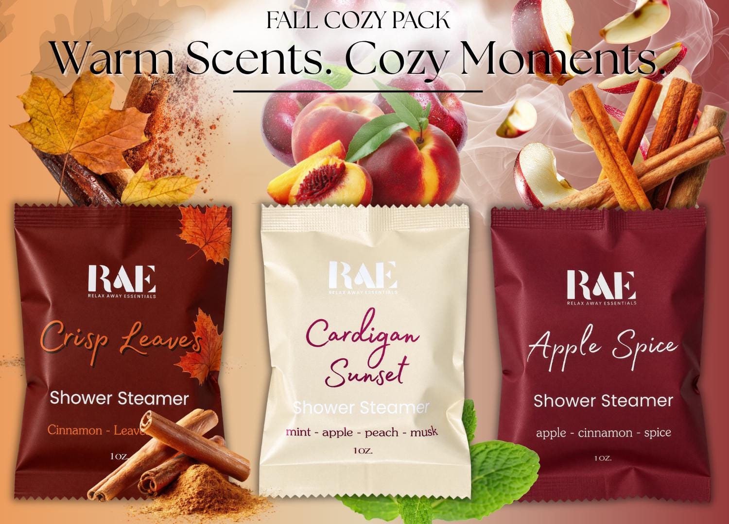 Fall Feels Shower Steamers | 6 Pack | Aromatherapy | Essential Oils | Fall | Spa Gift | Shower Bomb |