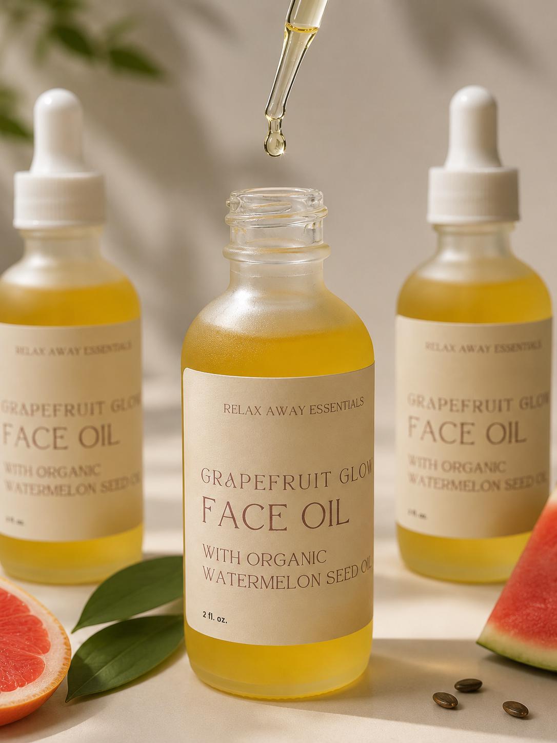 Grapefruit Glow Face Oil | Watermelon Seed Oil | Natural Oils | Essential Oils | Jojoba Oil | Skin Brightener | Lightweight Skin Care