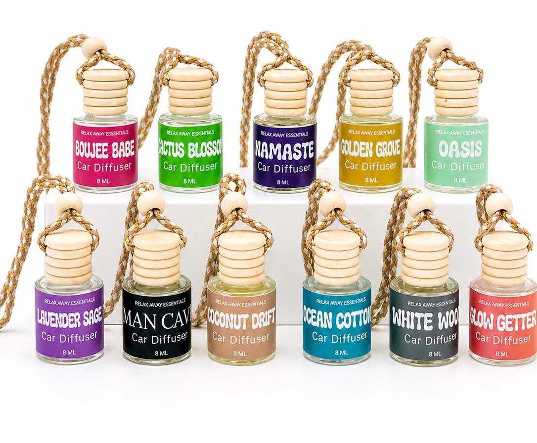 Scented Car Diffuser – 8ml Air Freshener, Choose Your Scent - Mother's Day Gift