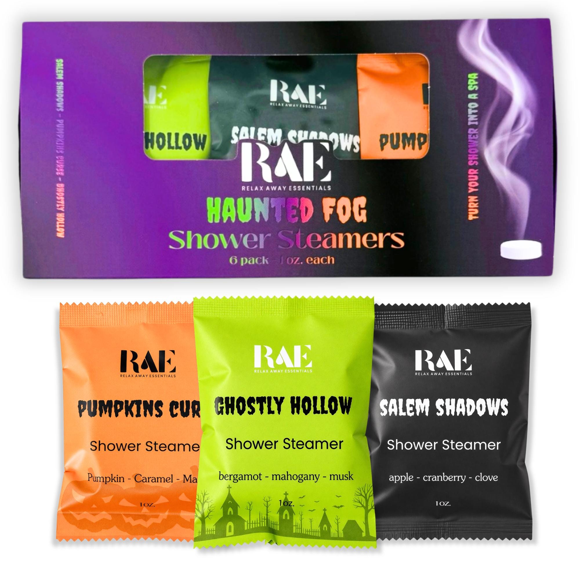 Bewitched Halloween Shower Steamers 6 Pack | Limited Edition | Spa Gift |