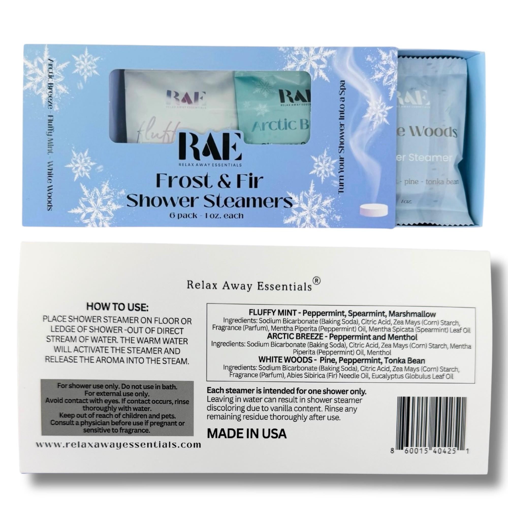Holiday Magic Shower Steamers | 6 Pack | Spa Gift | Stocking Stuffer | Gift | Christmas | Essential Oils