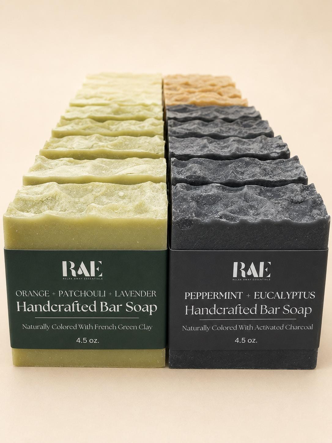Triple Butter Bar Soap | Natural Cold Process | Essential Oils and Natural Colors | Handcrafted (4.5 oz)