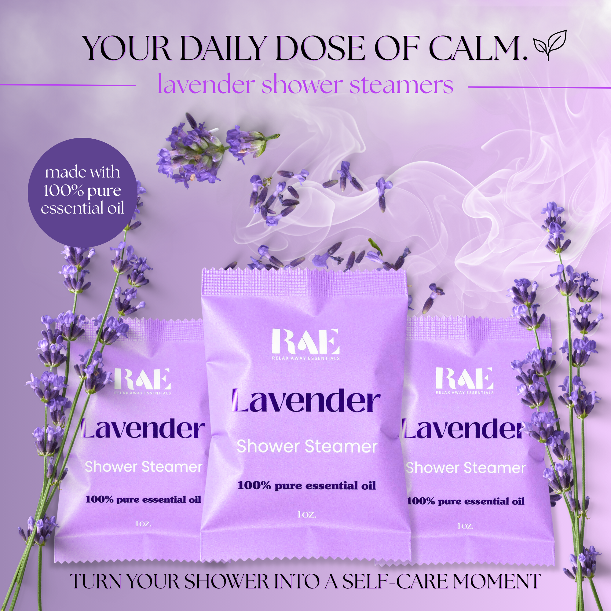 18 Shower Steamers - Relax & Unwind Bundle Pack - Shower Tablets Bulk - Lavender - Spa