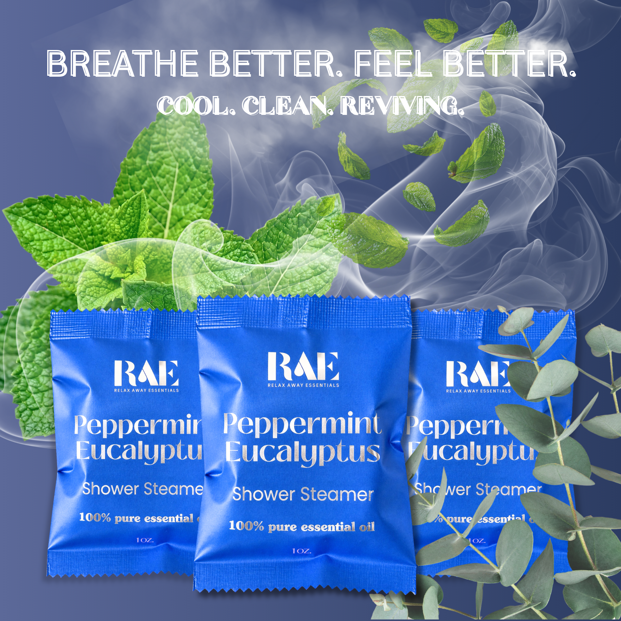 18 Shower Steamers - Breathe Easy Bundle Pack - Peppermint, Eucalyptus, Menthol Aromatherapy - Essential Oils - Spa