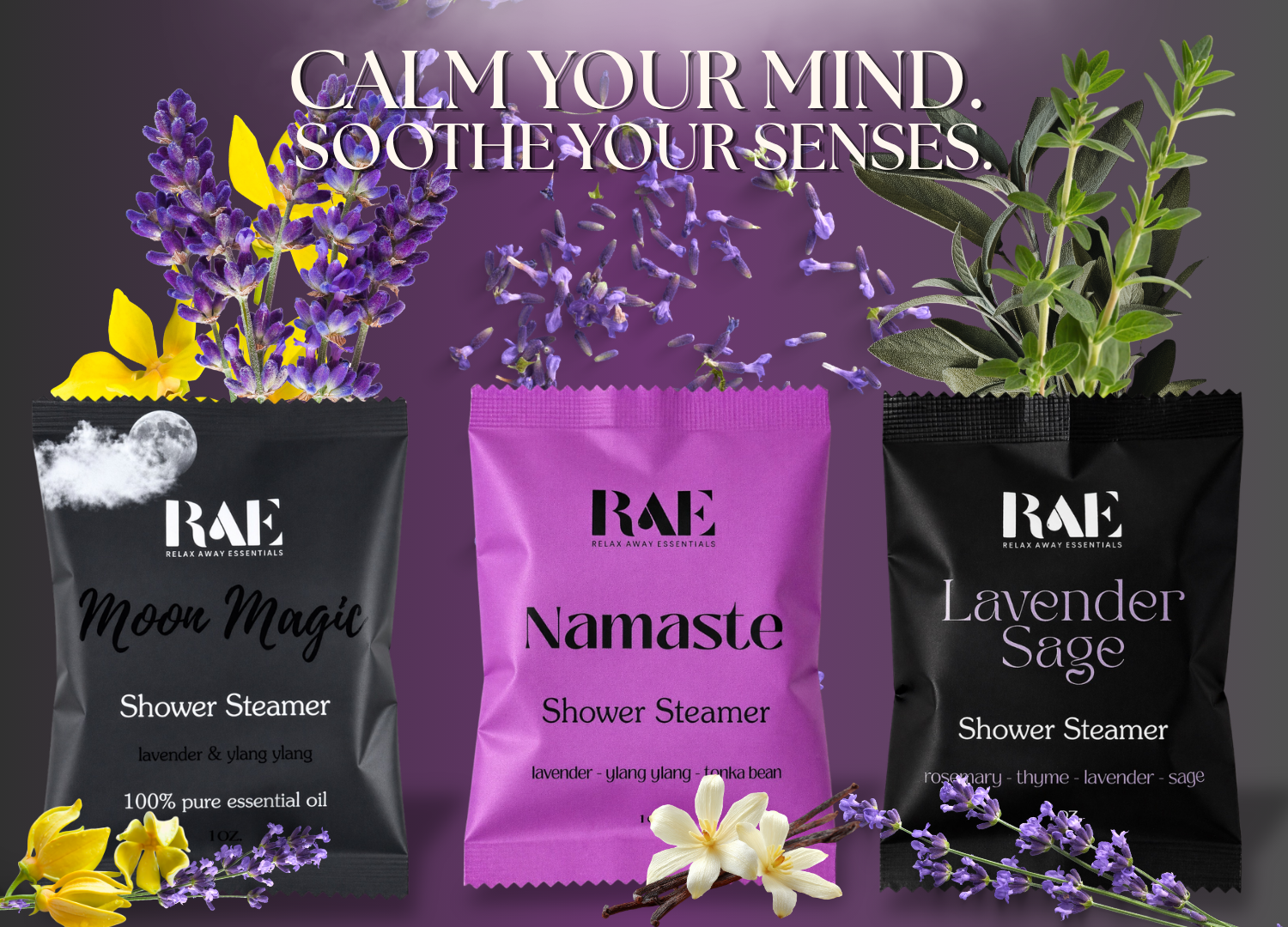 18 Shower Steamers - Relax & Unwind Bundle Pack - Shower Tablets Bulk - Lavender - Spa