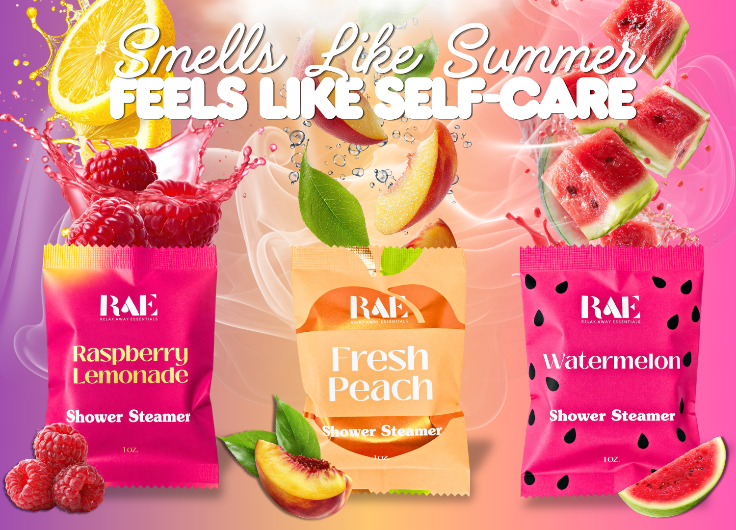 18 Shower Steamers - Summer Bundle Pack - Spa Set - Shower Tablets Bulk - Aromatherapy