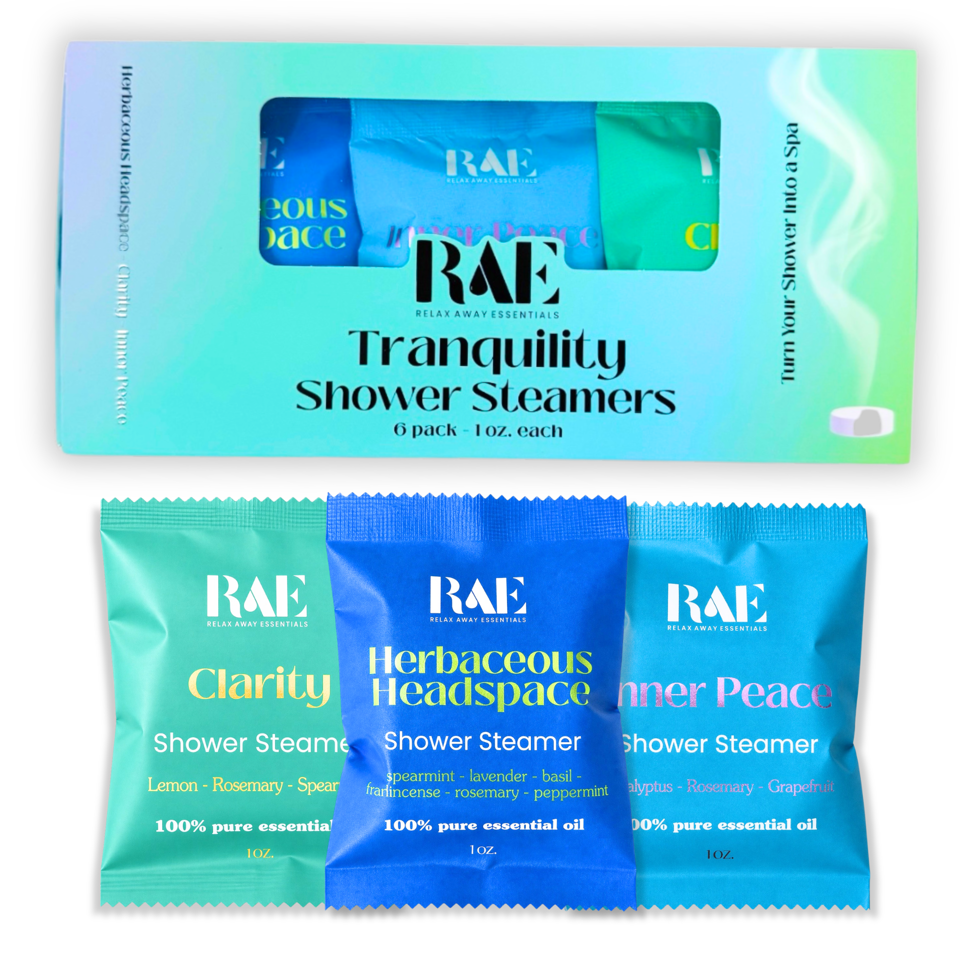18 Shower Steamers - Wellness Bundle Pack - Aromatherapy - Pure Essential Oils - Spa - Shower Tablets Bulk