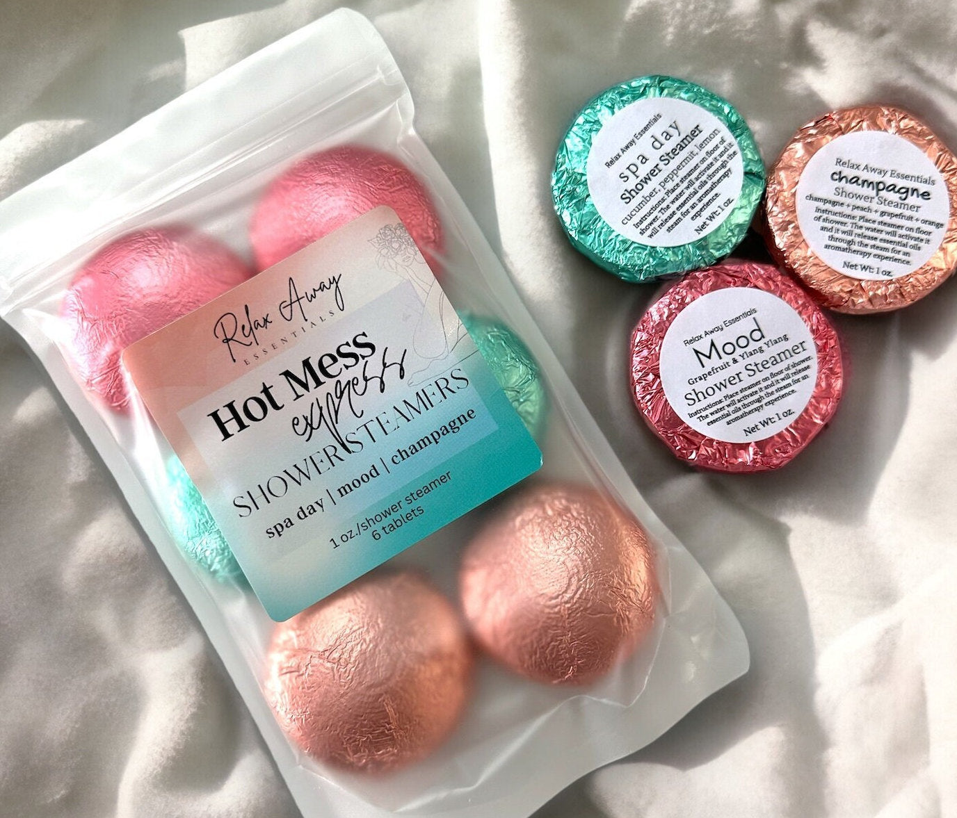 Hot Mess Express Shower Steamers | 6 Pack | Variety Pack | Aromatherapy | Gift For Her | Handmade gift