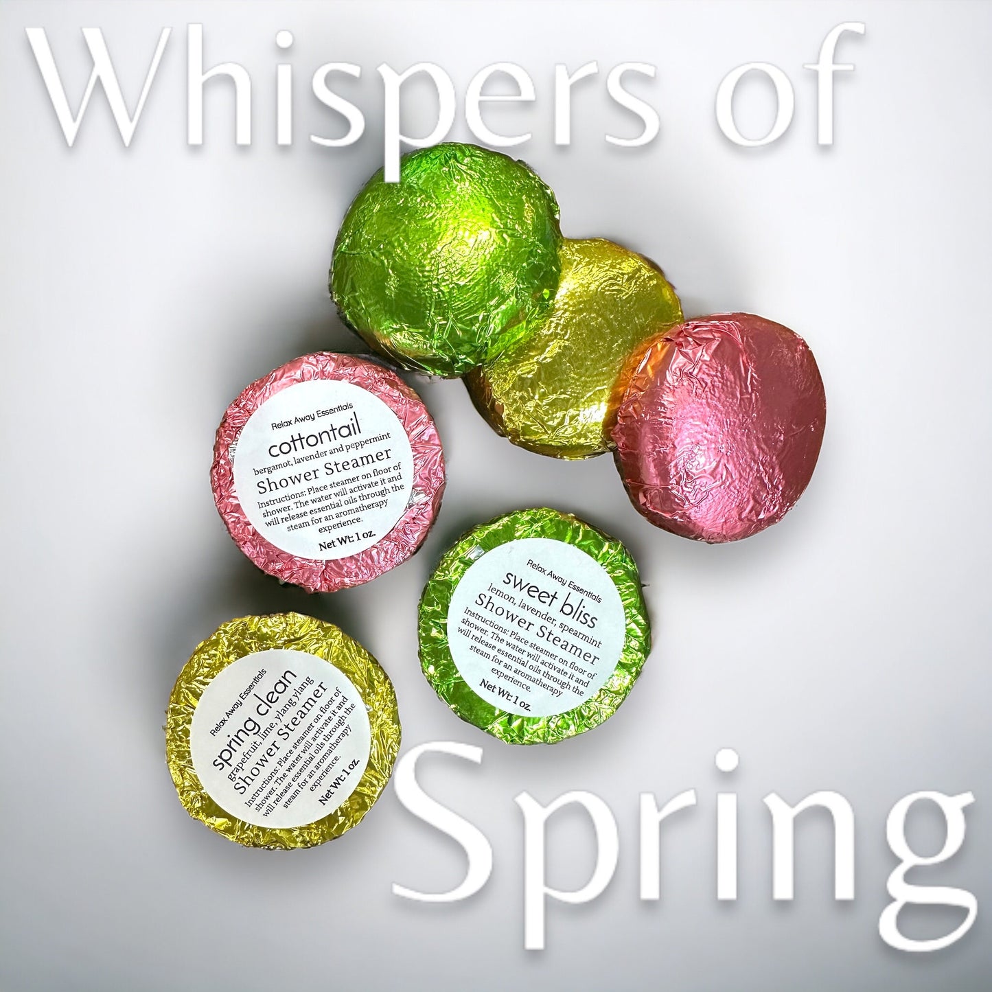 Whispers of Spring Shower Steamers | Spa Gift | Aromatherapy | Essential Oils | Easter Basket Stuffer | Easter Gift |